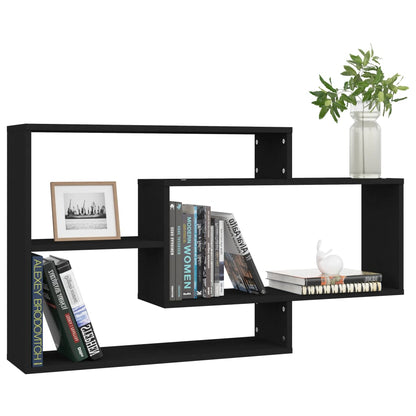 Wall Shelf Black 104x20x58.5 cm Engineered Wood