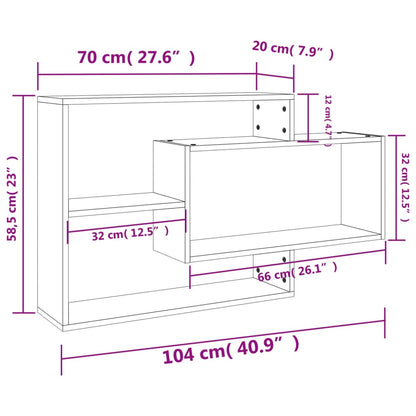 Wall Shelf Sonoma Oak 104x20x58.5 cm Engineered Wood