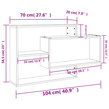 Wall Shelf Concrete Grey 104x20x58.5 cm Engineered Wood