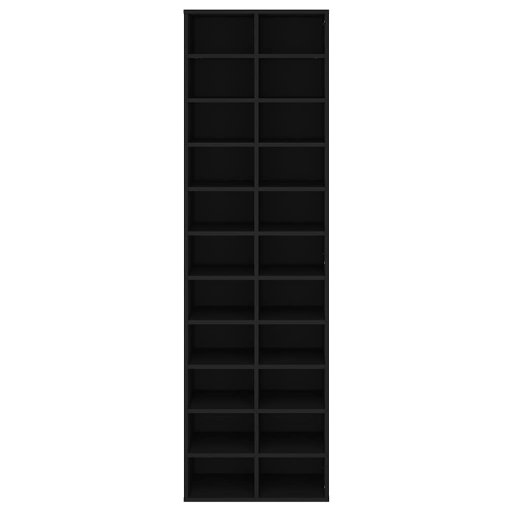 Shoe Cabinet Black 21.3"x13.4"x72" Engineered Wood