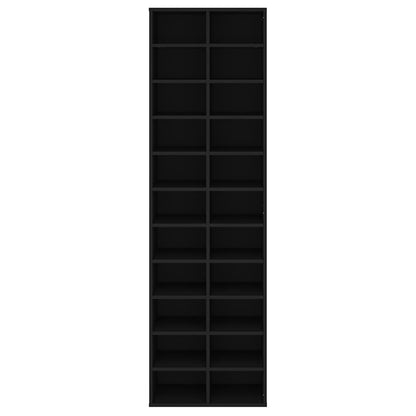 Shoe Cabinet Black 21.3"x13.4"x72" Engineered Wood