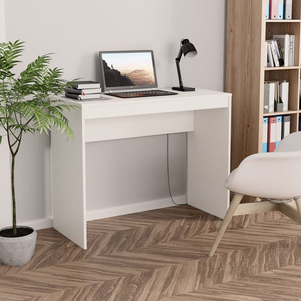 Desk White 35.4"x15.7"x28.3" Engineered Wood