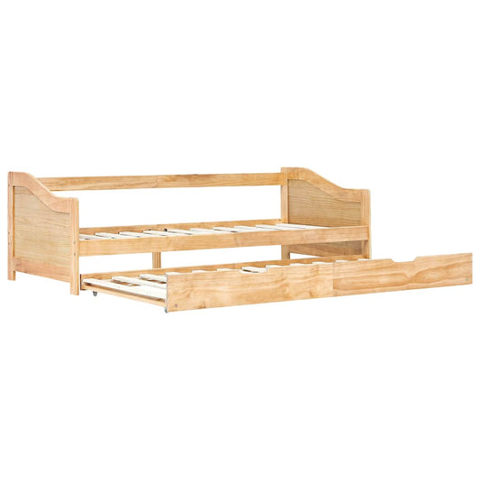 Pull-out Sofa Bed Frame without Mattress Pinewood 90x200 cm