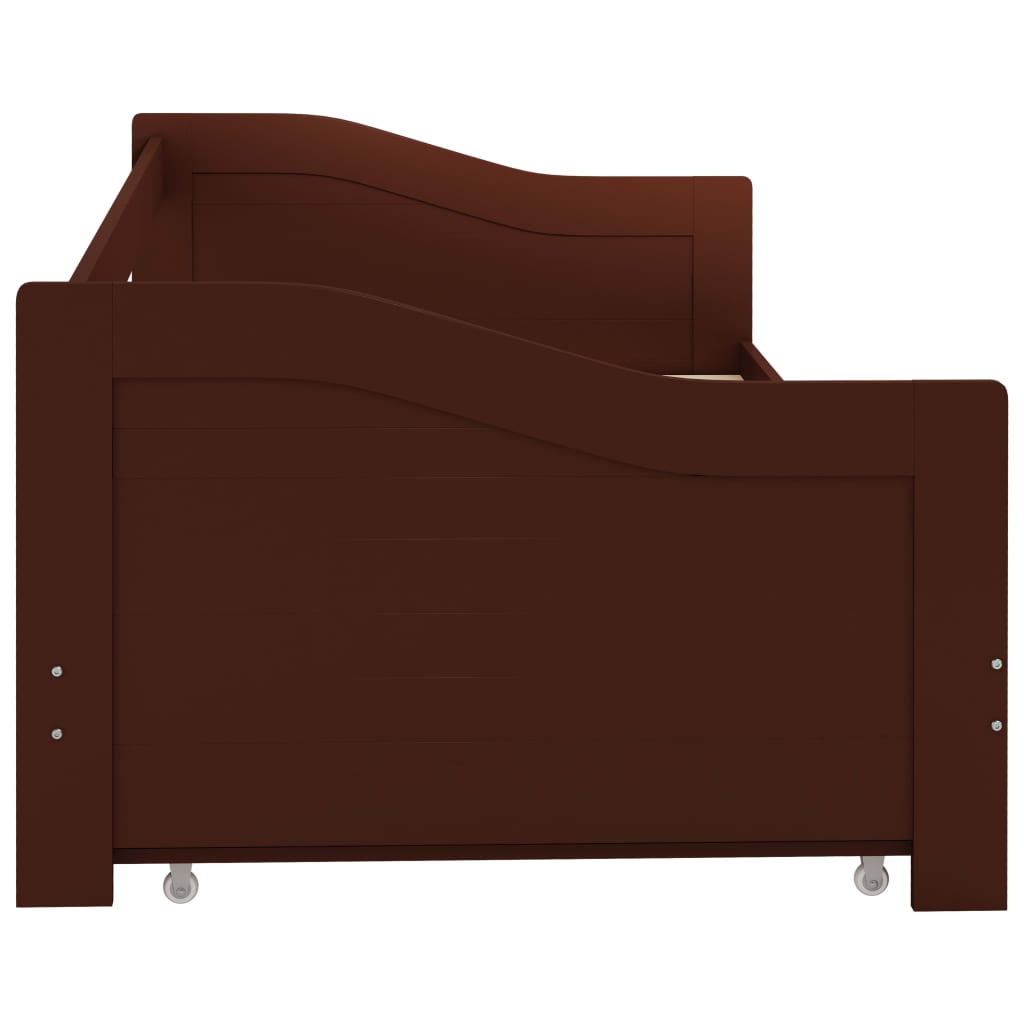 Sofa Bed Frame | Dark Brown | Pine wood, Plywood slats | 90x200 cm