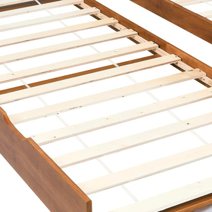 Pull-out Sofa Bed Frame without Mattress Honey Brown 90x200 cm