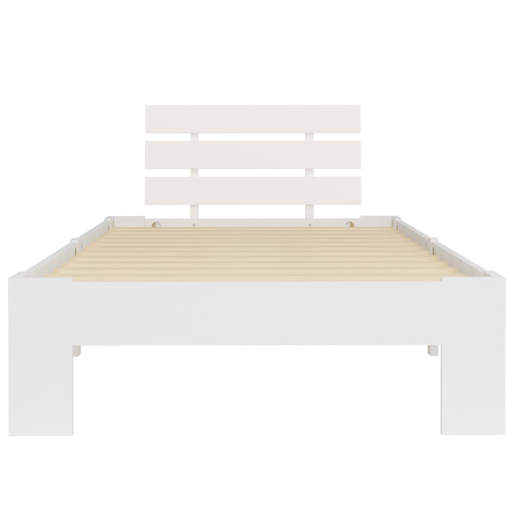 Bed Frame | White | Solid pine wood, plywood | Single |  Durable