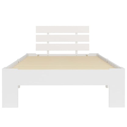 Bed Frame | White | Solid pine wood, plywood | Single |  Durable