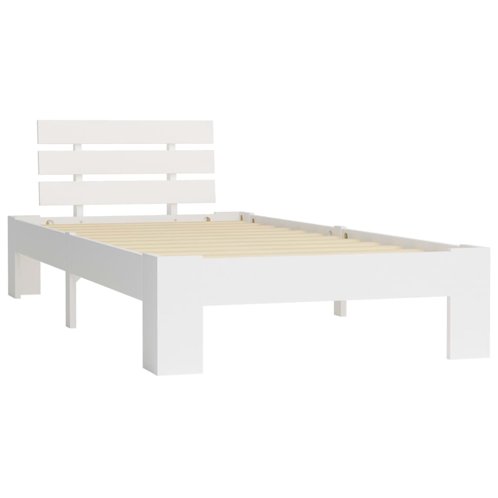 Bed Frame | White | Solid pine wood, plywood | Single | Durable