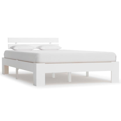 Bed Frame | White | Solid pine wood, plywood | Double | Modern