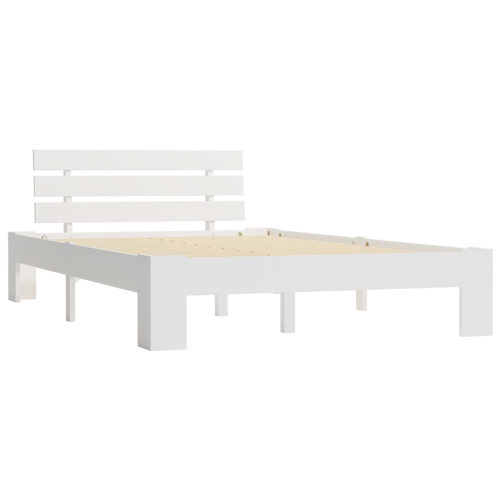 Bed Frame | White | Solid pine wood, plywood | Double | Modern