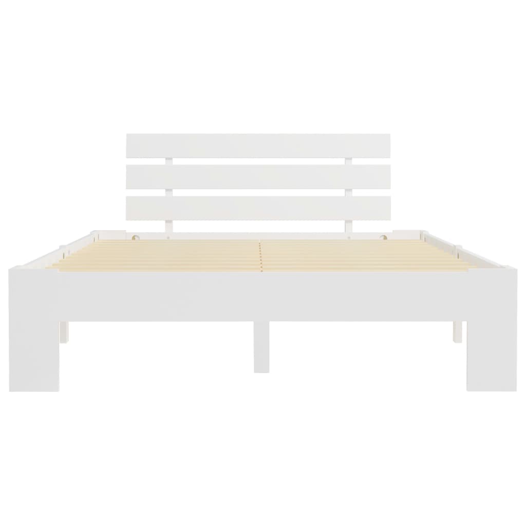 Bed Frame | White | Solid pine wood, plywood | Double | Modern