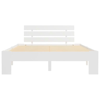 Bed Frame | White | Solid pine wood, plywood | Double | Modern