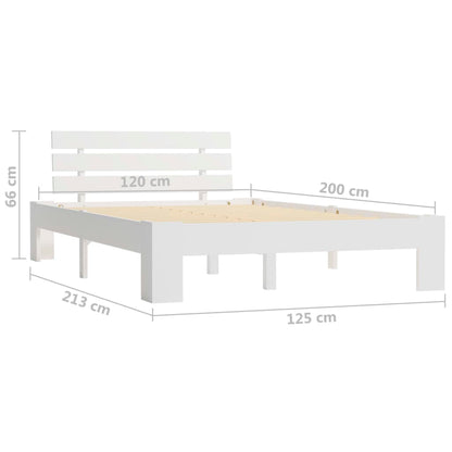 Bed Frame | White | Solid pine wood, plywood | Double | Modern