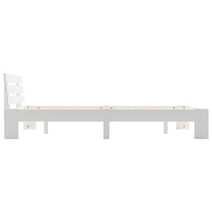Bed Frame | White | Solid pine wood | Double | Durable | Bed Frame