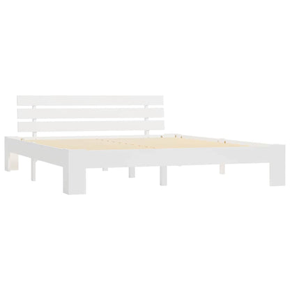 Bed Frame | White | Solid pine wood, Plywood | 180x200 cm Super King