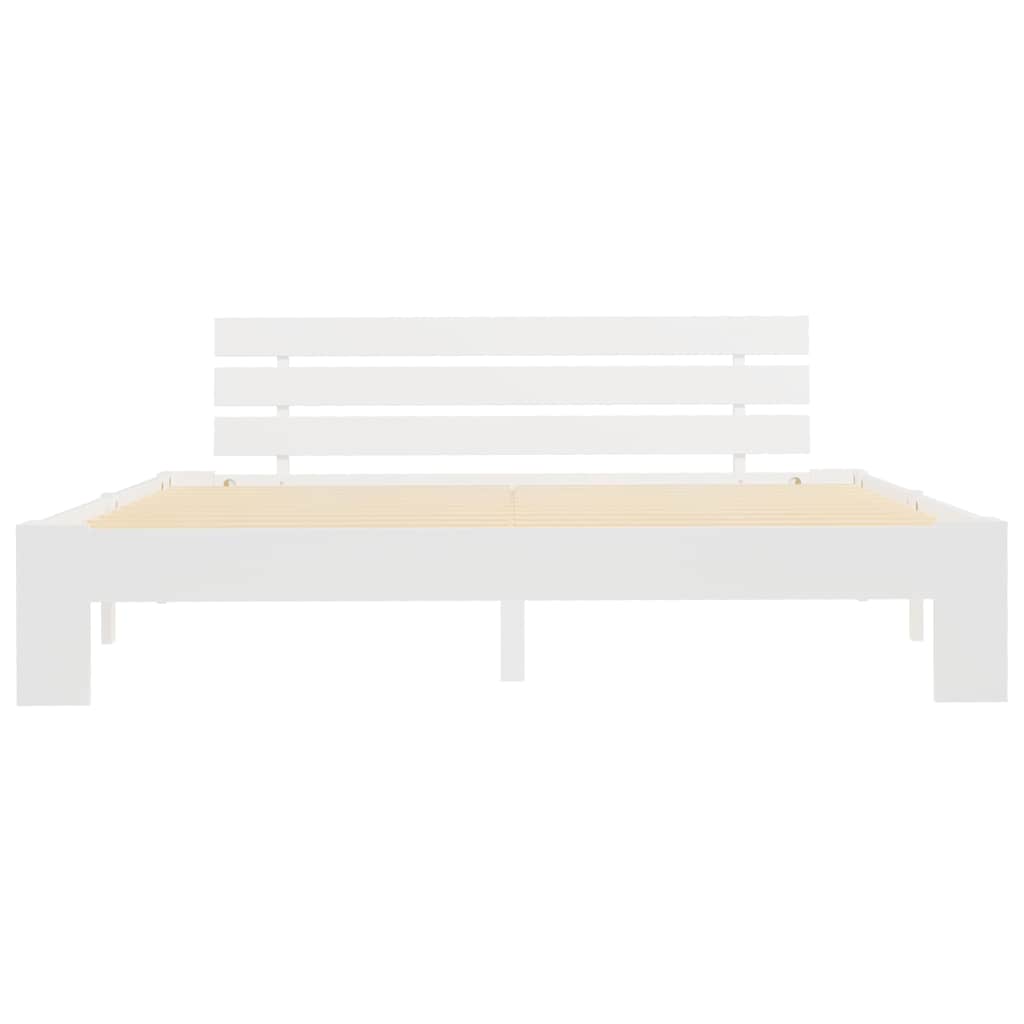 Bed Frame | White | Solid pine wood, Plywood | 180x200 cm Super King