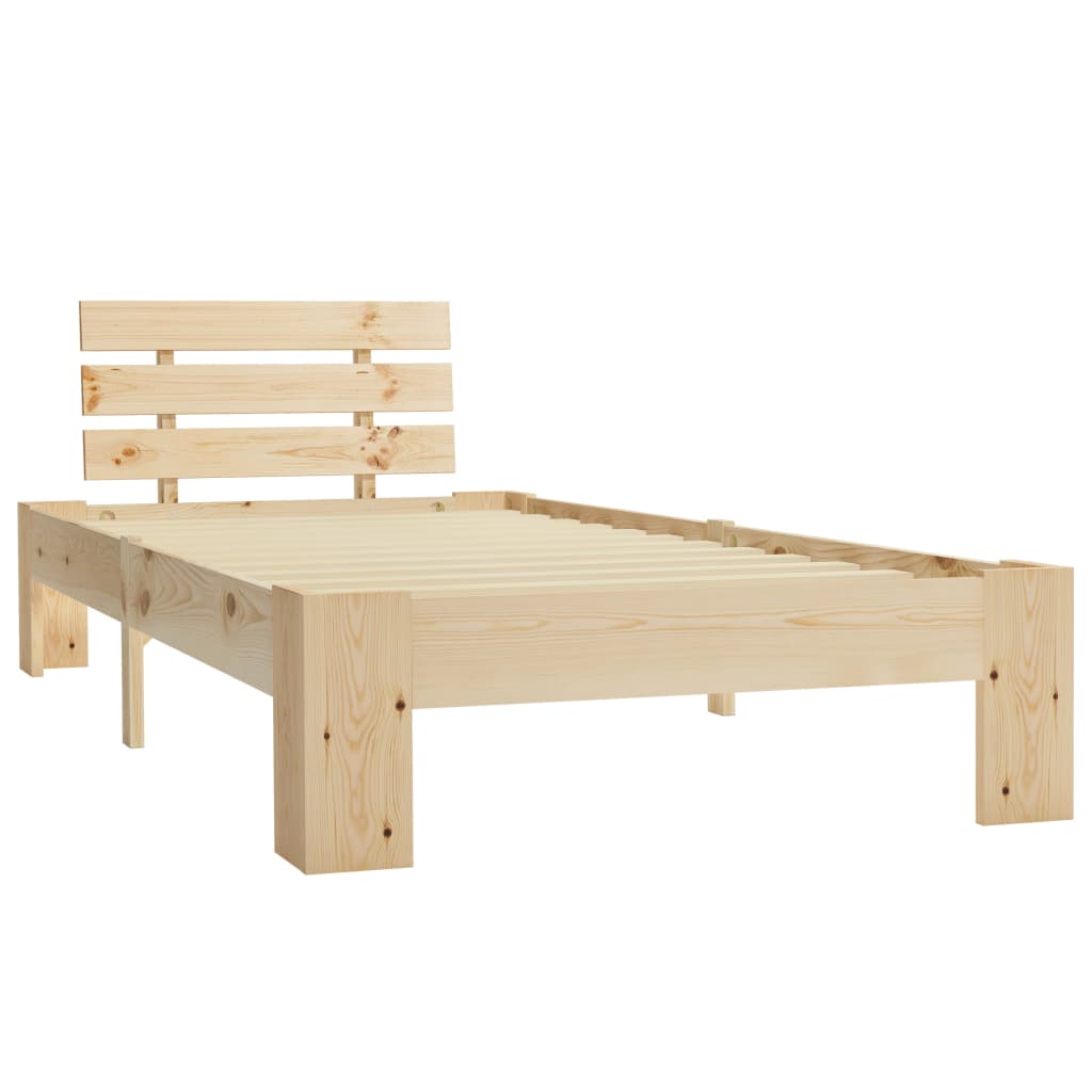 Bed Frame | Natural | Solid Pine Wood, Plywood | Single |  Durable