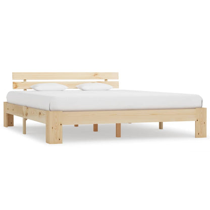 Bed Frame | Natural | Solid pine wood, Plywood | Double | Durable