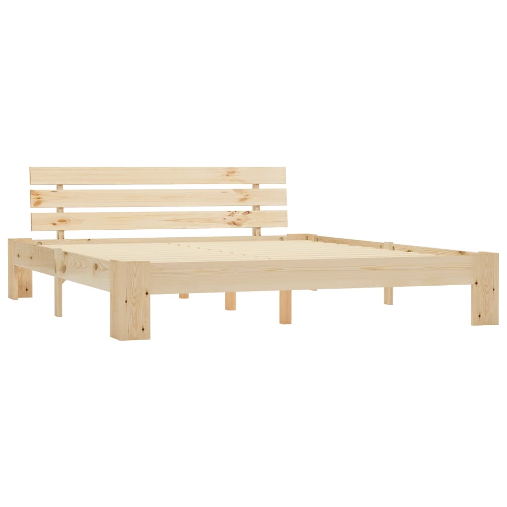 Bed Frame | Natural | Solid pine wood, Plywood | Double | Durable