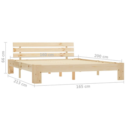 Bed Frame | Natural | Solid pine wood, Plywood | Double | Durable
