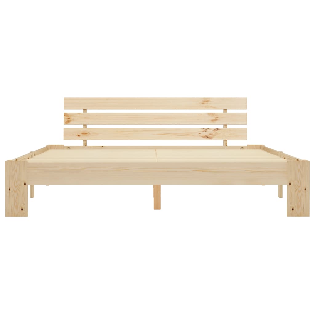 Bed Frame | Natural | Solid pine wood, plywood slats | Super King
