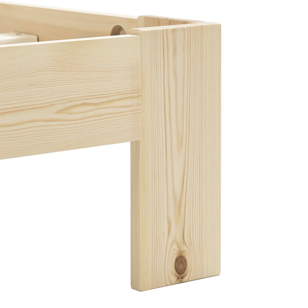 Bed Frame | Natural | Solid pine wood, plywood slats | Super King