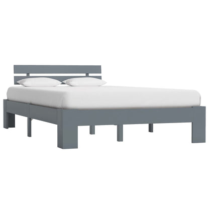 Bed Frame | Grey | Solid Pine Wood | Double | Durable | Bed Frame