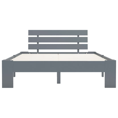 Bed Frame | Grey | Solid pine wood, plywood | Double | Durable
