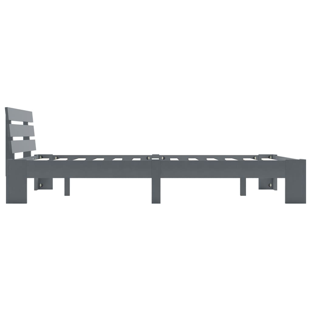 Bed Frame | Grey | Solid pine wood, plywood | Double | Durable
