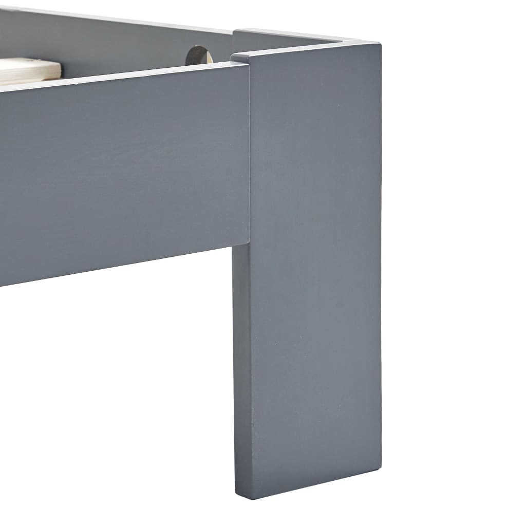 Bed Frame | Grey | Solid pine wood, plywood | Double | Durable