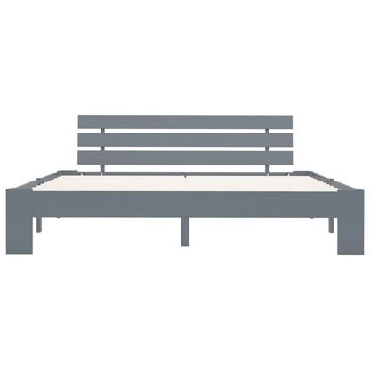 Bed Frame | Grey | Solid pine wood and plywood | Super King | Durable