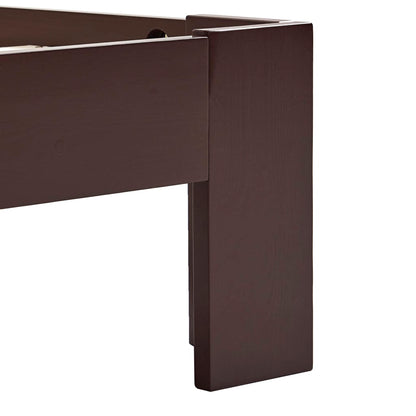 Bed Frame | Dark Brown | Solid pine wood, plywood | Double | Durable