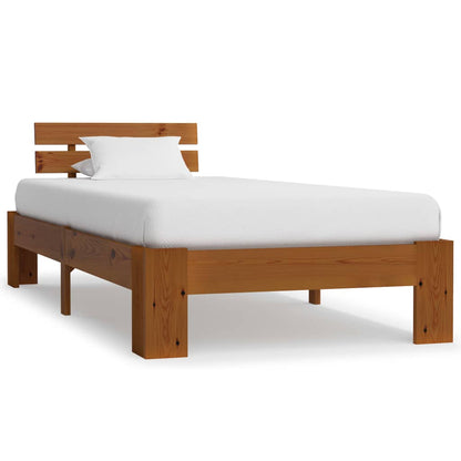 Bed Frame | Honey Brown | Solid pine wood, Plywood | Single | Durable