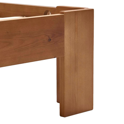 Bed Frame | Honey brown | Solid pine wood and plywood | Double | Durable