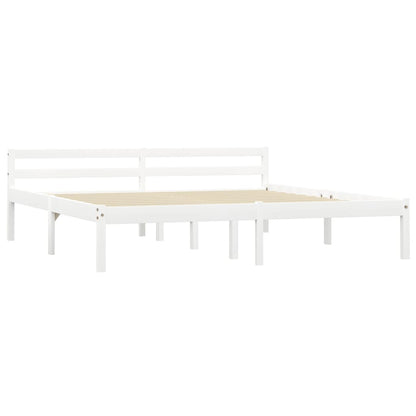 Bed Frame | White | Solid pine wood, plywood | 160x200 cm | Durable