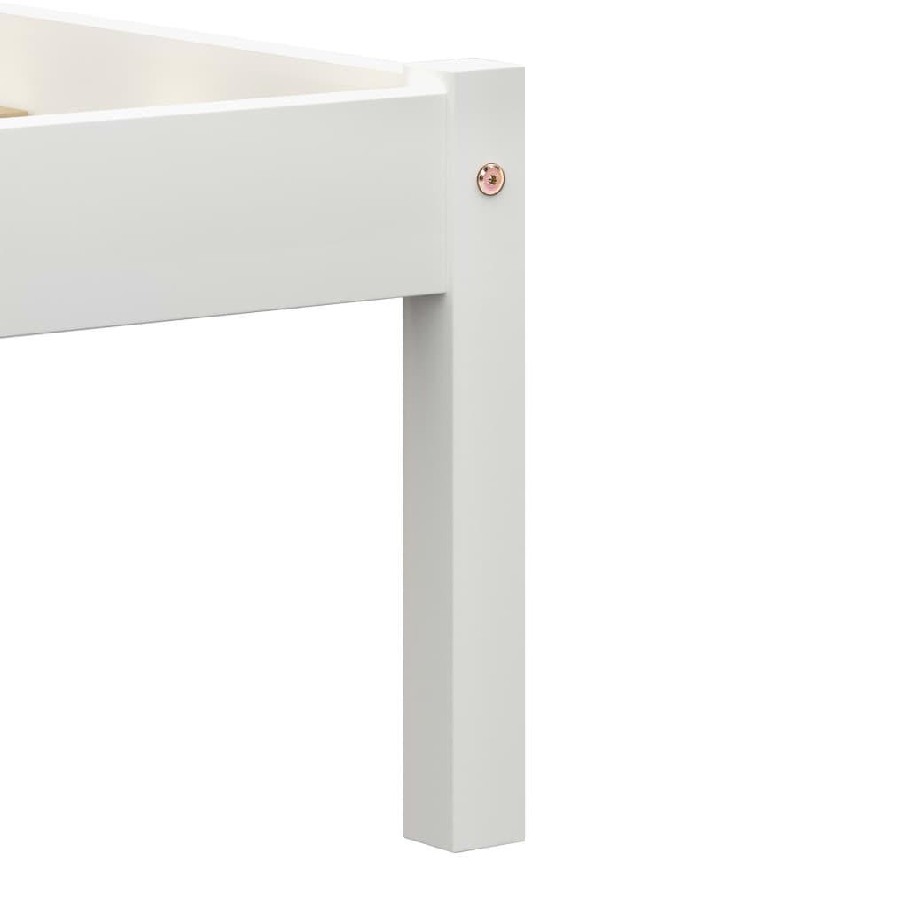 Bed Frame | White | Solid pine wood, plywood slats | Super King | Durable
