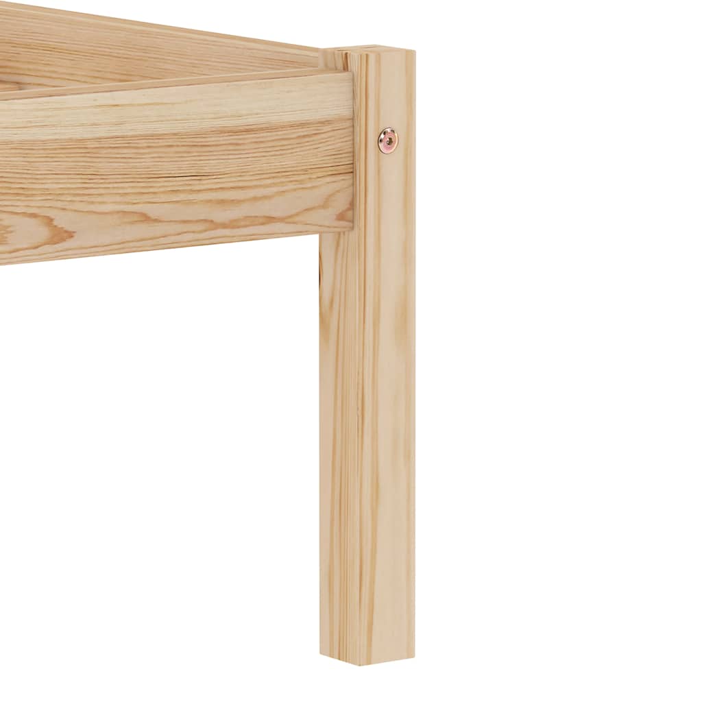 Bed Frame without Mattress Solid Pine Wood 100x200 cm