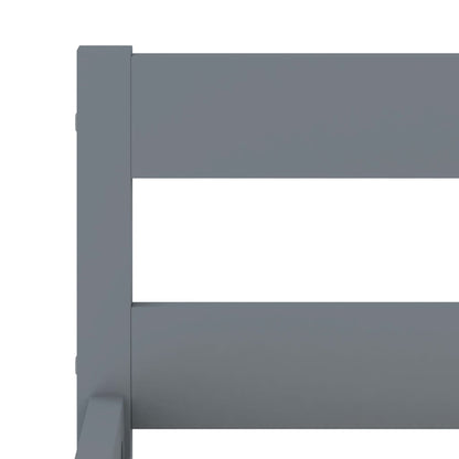 Bed Frame without Mattress Grey Solid Pine Wood 100x200 cm