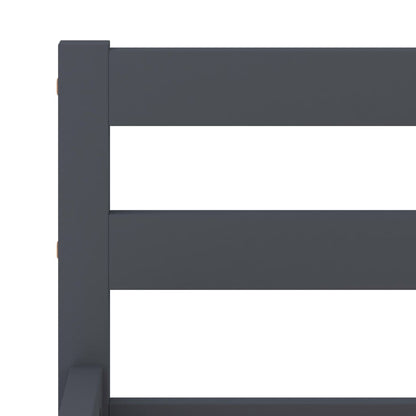 Bed Frame without Mattress Grey Solid Pine Wood 120x200 cm