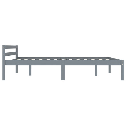 Bed Frame | Grey | Solid pine wood | 140x200 cm | Durable | Bed Frame