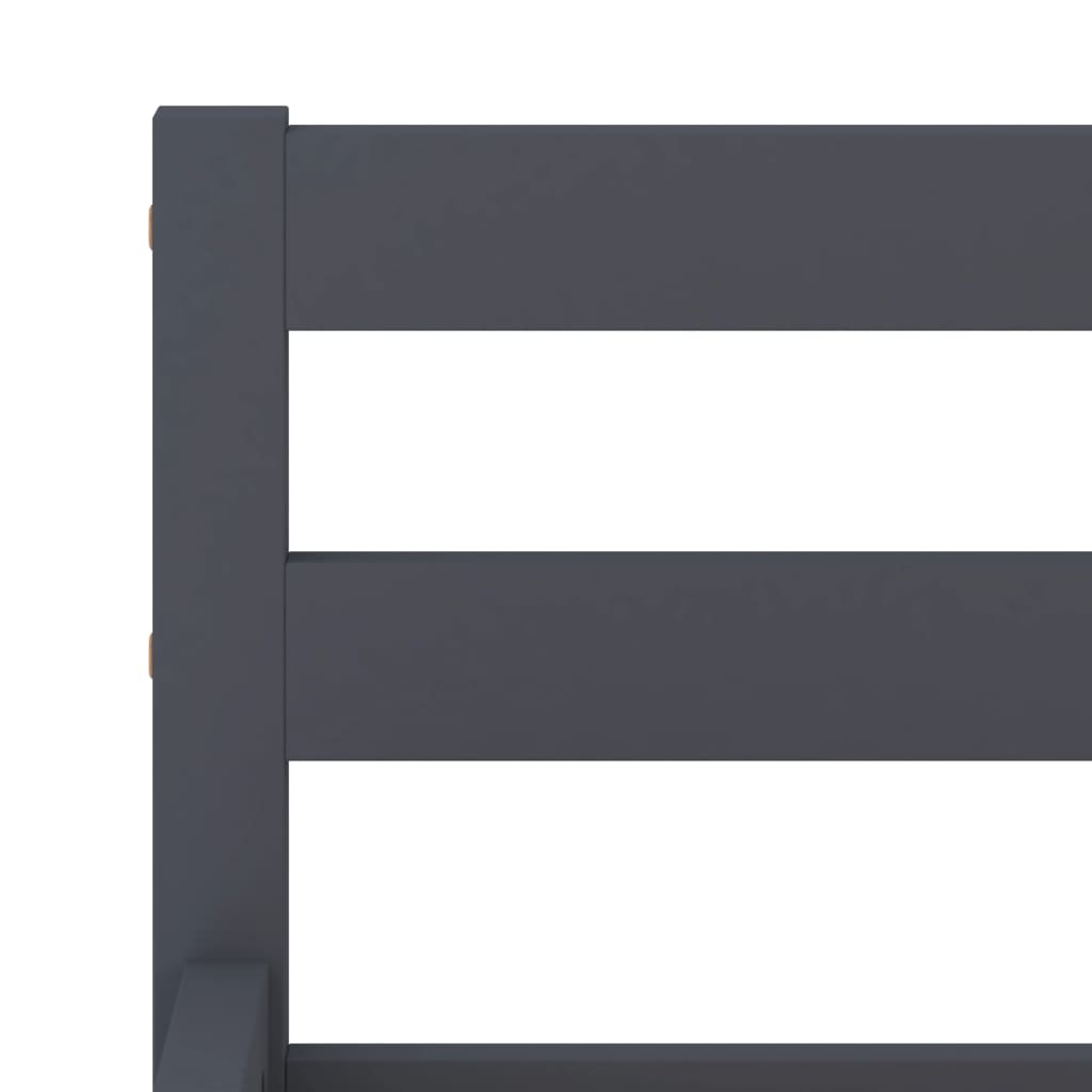 Bed Frame | Grey | Solid Pine Wood | 160x200 cm | Durable | Bed Frame