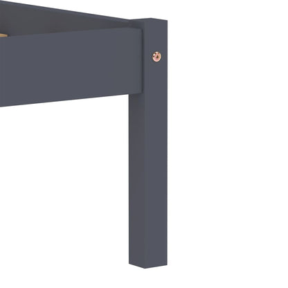 Bed Frame | Grey | Solid Pine Wood | 160x200 cm | Durable | Bed Frame