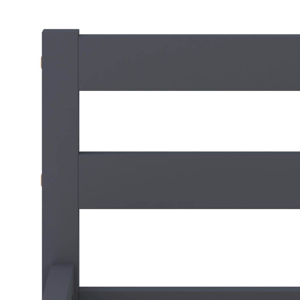 Bed Frame | Grey | Solid Pine Wood, Plywood | Super King |  Durable