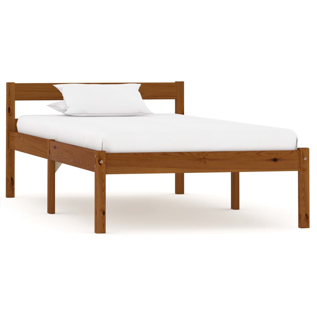 Bed Frame | Honey Brown | Solid pine wood, Plywood | Single | Durable