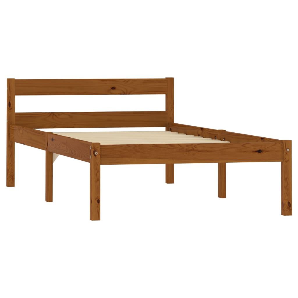 Bed Frame | Honey Brown | Solid pine wood, Plywood | Single | Durable