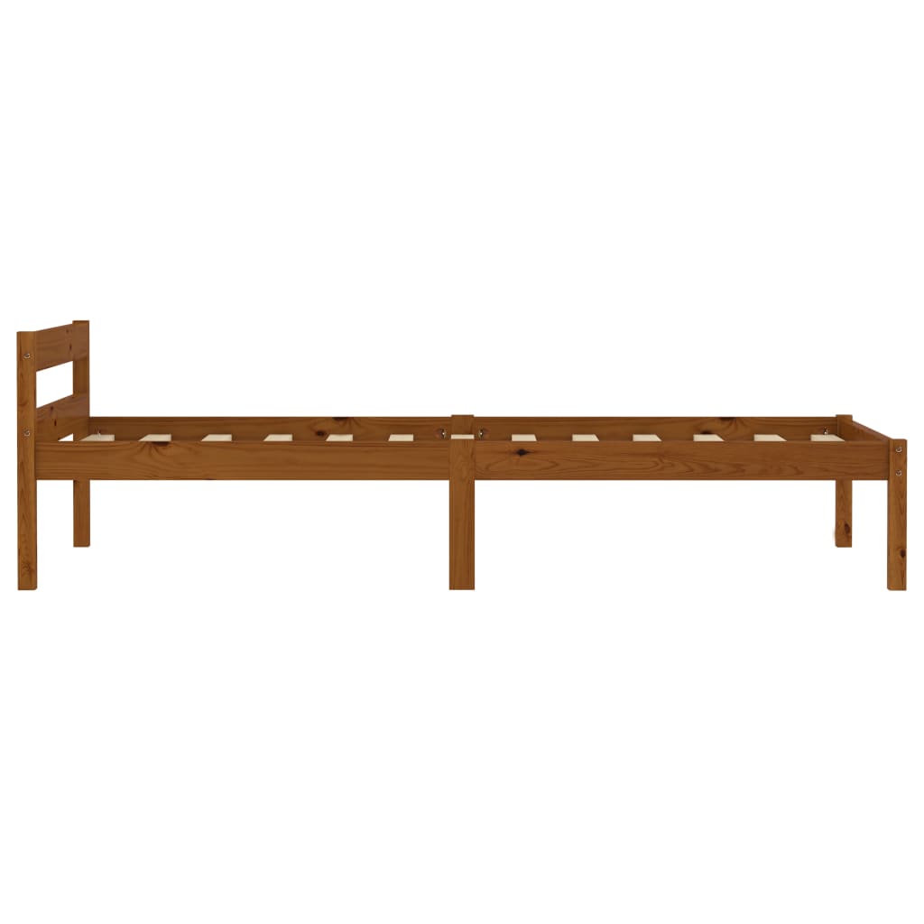 Bed Frame | Honey Brown | Solid pine wood, Plywood | Single | Durable