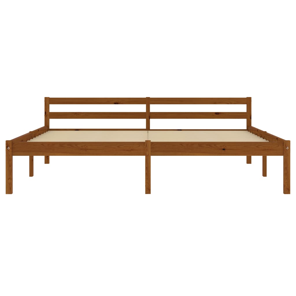 Bed Frame | Honey Brown | Solid Pine Wood | Double | Durable | Bed Frame