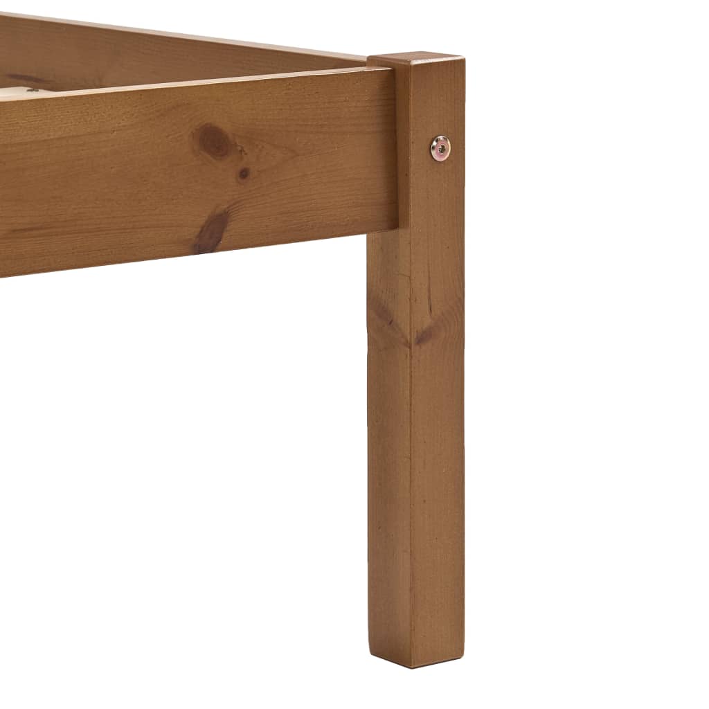 Bed Frame | Honey Brown | Solid Pine Wood | Double | Durable | Bed Frame