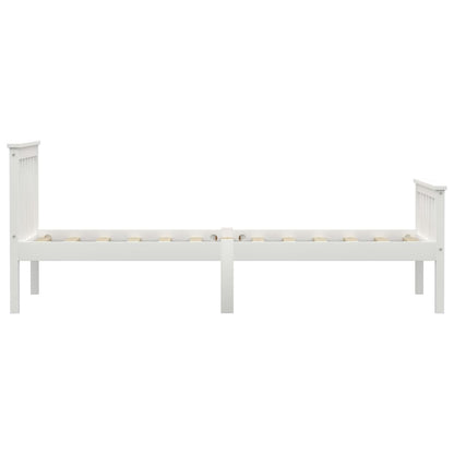 Bed Frame | White | Solid Pine Wood, Plywood | Single | Durable