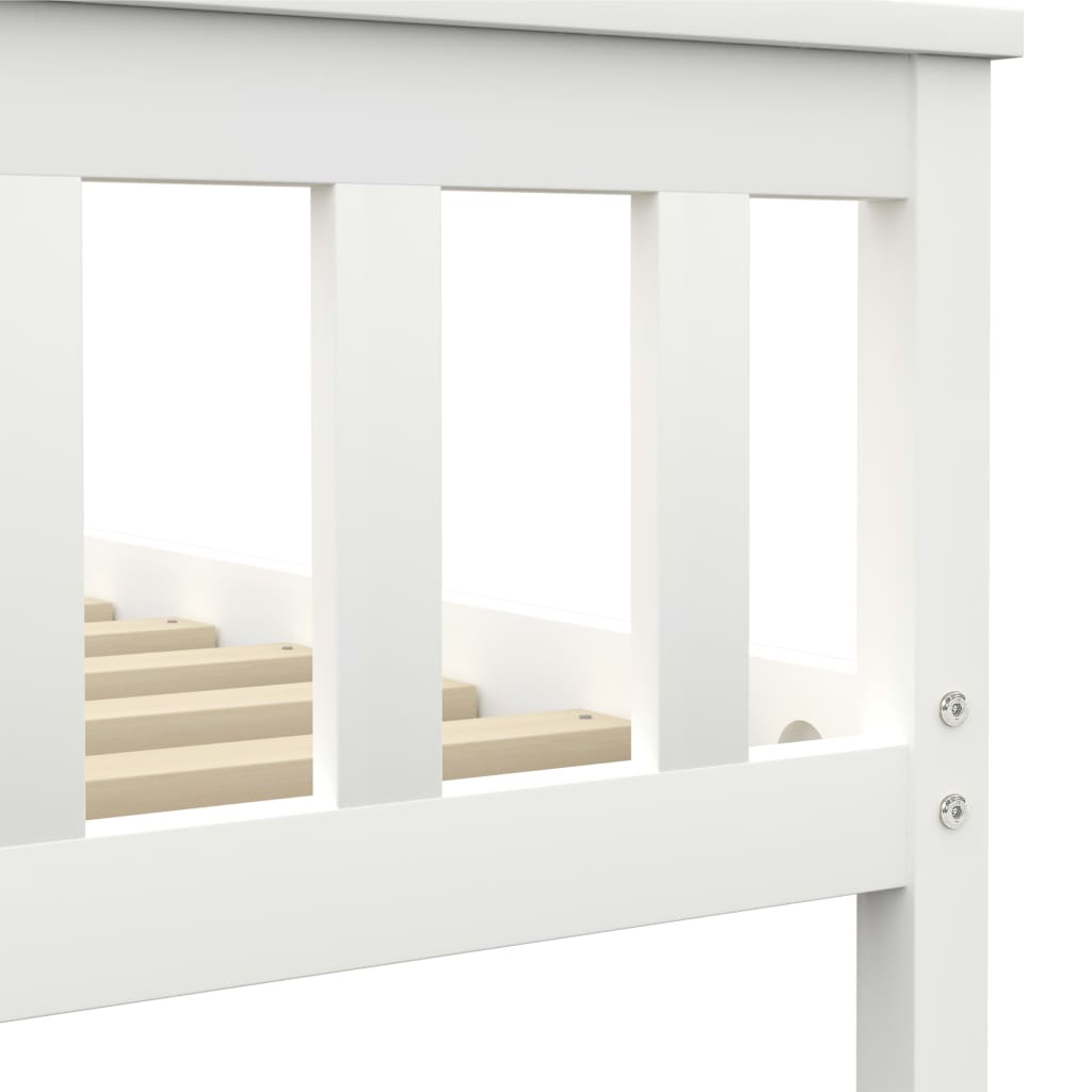 Bed Frame | White | Solid Pine Wood, Plywood | Single | Durable